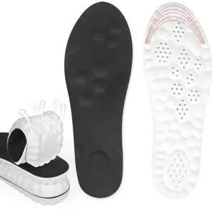 Steppers Insoles for Men & Women, 4D Memory Foam Cloud Footstr Insoles with Arch Support, Comfortable & Breathable Massage Shoe Inserts for Foot Pain & Fatigue (Black, US Men 14-15) Steppers Insoles for Men & Women, 4D Memory Foam Cloud Footstr Insoles with Arch Support, Comfortable & Breathable Massage Shoe Inserts for Foot Pain & Fatigue (Black, US Men 14-15)