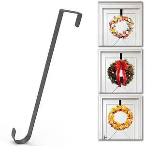 15" Wreath Hanger,Christmas Decorations, for Front Door, Indoor or Outdoor Over The Door Wreath Hook Hanger for Easter Spring Halloween Xmas Wreath Decorations, Steel Material, 20lb Load Bearing 15" Wreath Hanger,Christmas Decorations, for Front Door, Indoor or Outdoor Over The Door Wreath Hook Hanger for Easter Spring Halloween Xmas Wreath Decorations, Steel Material, 20lb Load Bearing
