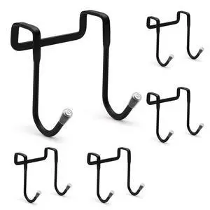 Over the Door Hooks, Stainless Steel Hanging Hooks Heavy Duty Door Hangers for Wreath Hanger, Bathroom Door Hooks, Closet Door Hangers, Space Saving Door Hook Organizer, Black 5Pack Over the Door Hooks, Stainless Steel Hanging Hooks Heavy Duty Door Hangers for Wreath Hanger, Bathroom Door Hooks, Closet Door Hangers, Space Saving Door Hook Organizer, Black 5Pack