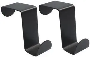 2 Pack Over The Hooks, Black | Heavy Duty Stainless Steel, S-Shaped Hangers, No Drill Space Saving, For Bathroom, Closet, Towels, Robes, Hats, Bags 2 Pack Over The Hooks, Black | Heavy Duty Stainless Steel, S-Shaped Hangers, No Drill Space Saving, For Bathroom, Closet, Towels, Robes, Hats, Bags