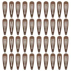 40 Counts Brown Hair Clips, 2 Inch Metal Snap Hair Clips Barrettes for Women Accessories 40 Counts Brown Hair Clips, 2 Inch Metal Snap Hair Clips Barrettes for Women Accessories