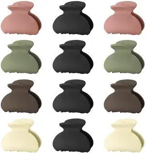12 Pack Small Hair Claw Clips for Women Thin Fine Short Hair, 1.5 Inch Lolalet Cute Medium Size Jaw Clips Acrylic No Slip Hair Clamps Mini for Girls Kids -Style B 12 Pack Small Hair Claw Clips for Women Thin Fine Short Hair, 1.5 Inch Lolalet Cute Medium Size Jaw Clips Acrylic No Slip Hair Clamps Mini for Girls Kids -Style B