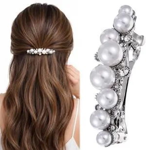 Pearl Hair Barrettes for Women Small Pearl Hair Clip | Elegant Pearl Hair Accessories, Vintage Decorative Barrette for Fine Hair, Thick Thin Hairs,Wedding,Party,Halloween,Christmas Pearl Hair Barrettes for Women Small Pearl Hair Clip | Elegant Pearl Hair Accessories, Vintage Decorative Barrette for Fine Hair, Thick Thin Hairs,Wedding,Party,Halloween,Christmas