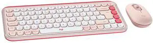 POP ICON Combo, Wireless Bluetooth Keyboard and Mouse, Comfortable Typing, programmable Keys and Buttons, Quiet clicks, Easy-Switch up to 3 Devices - Rose POP ICON Combo, Wireless Bluetooth Keyboard and Mouse, Comfortable Typing, programmable Keys and Buttons, Quiet clicks, Easy-Switch up to 3 Devices - Rose