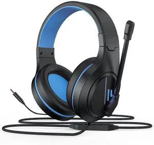 MH601 Blue Headphones with Microphone Wired Headset with Active Noise Canceling Microphone, 3.5mm Audio Jack Stereo Headphone (Game/Work/School) MH601 Blue Headphones with Microphone Wired Headset with Active Noise Canceling Microphone, 3.5mm Audio Jack Stereo Headphone (Game/Work/School)