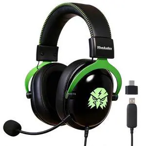 Wired Gaming Headset, RGB Lighting Over Ear Headphones with 7.1 Virtual Surround Sound, Noise Canceling Mic for PC PS5 PS4, Memory Foam Ear Pads, USB Sound Card A/C Wired Gaming Headset, RGB Lighting Over Ear Headphones with 7.1 Virtual Surround Sound, Noise Canceling Mic for PC PS5 PS4, Memory Foam Ear Pads, USB Sound Card A/C