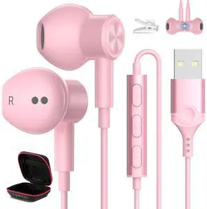USB Headphones for PC Laptop Magnetic 7.5ft Wired Earbuds Computer Headset with MICR Control Mute Noise Isolate Cord in Ear Gaming Earphone for MacBook Pro Office Work School Zoom Chromebook USB Headphones for PC Laptop Magnetic 7.5ft Wired Earbuds Computer Headset with MICR Control Mute Noise Isolate Cord in Ear Gaming Earphone for MacBook Pro Office Work School Zoom Chromebook