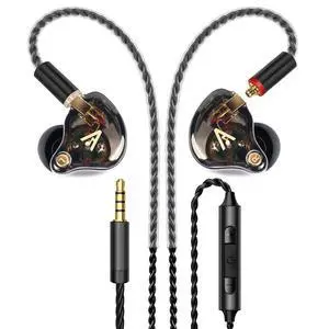 Wired Earbuds - HiFi in Ear Monitor Headphones - Noise Isolating Ear Buds w/ Mic - Clear Sound, Deep Bass & Comfort-Fit Gaming Earphones - MMCX to 3.5mm & Silver Plated Cord, Carrying Case Wired Earbuds - HiFi in Ear Monitor Headphones - Noise Isolating Ear Buds w/ Mic - Clear Sound, Deep Bass & Comfort-Fit Gaming Earphones - MMCX to 3.5mm & Silver Plated Cord, Carrying Case