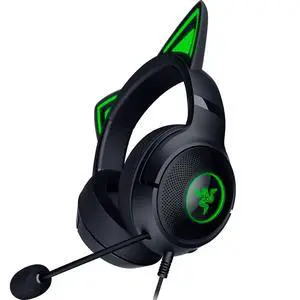 USB Wired Headset: Chroma RGB Kitty Ears - Stream Reactive Lighting - HyperClear Cardioid Mic - 40 mm Drivers - 7.1 Surround Sound - Comfortable Ear Cushions - Black USB Wired Headset: Chroma RGB Kitty Ears - Stream Reactive Lighting - HyperClear Cardioid Mic - 40 mm Drivers - 7.1 Surround Sound - Comfortable Ear Cushions - Black