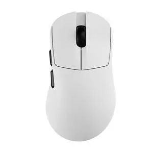 Wireless Gaming Mouse, Tri-Mode 2.4G/Bluetooth/Wired, 800mAh Battery Inside a 61g Ultra-Light Shell, 24000 DPI, 6 Programmable Buttons, Right-Handed Ergonomic, On-Board Memory White Wireless Gaming Mouse, Tri-Mode 2.4G/Bluetooth/Wired, 800mAh Battery Inside a 61g Ultra-Light Shell, 24000 DPI, 6 Programmable Buttons, Right-Handed Ergonomic, On-Board Memory White