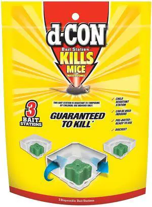Disposable Corner Fit Mouse Poison Bait Station, 3 Bait Stations, Packaging May Vary Disposable Corner Fit Mouse Poison Bait Station, 3 Bait Stations, Packaging May Vary
