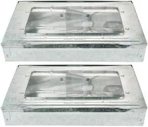 Humane Mouse Trap 2-Pack No Winding or Resetting, Non-Jamming, Clear Window View, Silver, No-Kill Indoor Mouse Traps, Preferred by Professional Pest Controllers Humane Mouse Trap 2-Pack No Winding or Resetting, Non-Jamming, Clear Window View, Silver, No-Kill Indoor Mouse Traps, Preferred by Professional Pest Controllers