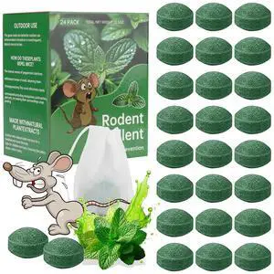 Mouse Rodent Repellent, 24 Pack Peppermint Lemon Oil Mice Repellent for Squirrel Rats Spider Pests, Natural Deterrent for Kitchen, Warehouse, Car, Indoor, Outdoor, Safe for Pets Family Mouse Rodent Repellent, 24 Pack Peppermint Lemon Oil Mice Repellent for Squirrel Rats Spider Pests, Natural Deterrent for Kitchen, Warehouse, Car, Indoor, Outdoor, Safe for Pets Family