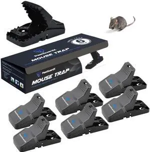 Mouse Traps Indoor - 6-Pack Reusable, Sanitary Snap Traps for Mice & Small Rodents Easy-to-Use, High-Sensitivity Mouse Traps for Kitchen, Garage, Home, Office (4"x1.9"x2.3") Mouse Traps Indoor - 6-Pack Reusable, Sanitary Snap Traps for Mice & Small Rodents Easy-to-Use, High-Sensitivity Mouse Traps for Kitchen, Garage, Home, Office (4"x1.9"x2.3")
