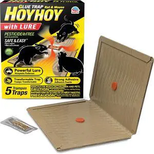 Rat & Mouse Glue Transformable Trap with Lure 5 Traps, Clever Foldable Design for Indoor Use, Super Sticky Wavy Glue with Food-Based Lure Bag, Made in Japan Rat & Mouse Glue Transformable Trap with Lure 5 Traps, Clever Foldable Design for Indoor Use, Super Sticky Wavy Glue with Food-Based Lure Bag, Made in Japan