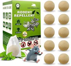 Mouse Rodent Repellent,10 Pack Peppermint Oil Mouse Repellent Balls for Rats Mice Deterrent, Natural Mouse Traps for Indoor Outdoor Use, Keep Rodents Away from Garden and Home, Family & Pet Safe Mouse Rodent Repellent,10 Pack Peppermint Oil Mouse Repellent Balls for Rats Mice Deterrent, Natural Mouse Traps for Indoor Outdoor Use, Keep Rodents Away from Garden and Home, Family & Pet Safe