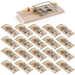 Pack Wooden Mouse Traps, Humane Rat Trap with Metal Pedal, Sturdy Wood Base, Heavy Duty Reusable Mousetraps for Fast Capture of Mice, Rats & Rodents, Safe for Indoor & Outdoor Use Pack Wooden Mouse Traps, Humane Rat Trap with Metal Pedal, Sturdy Wood Base, Heavy Duty Reusable Mousetraps for Fast Capture of Mice, Rats & Rodents, Safe for Indoor & Outdoor Use