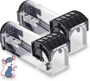 Humane Mouse Traps Large 12" by USA Supply with UProtective Gloves -Reusable Catch and Release Mice, Pet and Children Friendly Mouse Trap that Works (2) Humane Mouse Traps Large 12" by USA Supply with UProtective Gloves -Reusable Catch and Release Mice, Pet and Children Friendly Mouse Trap that Works (2)