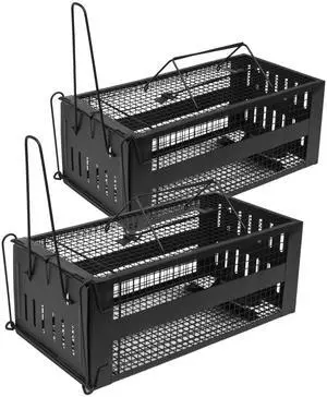 Rat Trap,Mouse Traps Work for Indoor and Outdoor,Small Rodent Animal-Mice Voles Hamsters Cage,Catch and Release(Black) Rat Trap,Mouse Traps Work for Indoor and Outdoor,Small Rodent Animal-Mice Voles Hamsters Cage,Catch and Release(Black)