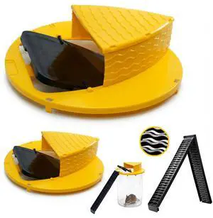 Mouse Trap Bucket 5 Gallon Mouse Bucket Trap Flip Lid, Reusable Rat Trap, Eco-Friendly Bucket Rat Trap, Mouse Traps Indoor for Home, Rat Traps Outdoor (Gold-2PACKS) Mouse Trap Bucket 5 Gallon Mouse Bucket Trap Flip Lid, Reusable Rat Trap, Eco-Friendly Bucket Rat Trap, Mouse Traps Indoor for Home, Rat Traps Outdoor (Gold-2PACKS)