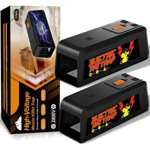 1 Pack Electric Rat & Mouse Traps for Home 2800V Instant Eliminate, Pet-Safe Enclosed Design, No-Touch Cleanup, Reusable Indoor Rodent Trap for Kitchen, Garage, Basement 1 Pack Electric Rat & Mouse Traps for Home 2800V Instant Eliminate, Pet-Safe Enclosed Design, No-Touch Cleanup, Reusable Indoor Rodent Trap for Kitchen, Garage, Basement