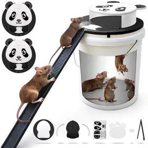 2 Packs Bucket Mouse Trap,Automatic Reset Flip Lid Humane Mouse Traps-Multi-Catch Rat Traps Outdoor&Indoor Home Use-Reusable Mice Catching Tool 2 Packs Bucket Mouse Trap,Automatic Reset Flip Lid Humane Mouse Traps-Multi-Catch Rat Traps Outdoor&Indoor Home Use-Reusable Mice Catching Tool