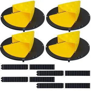 Bucket Mouse Trap,Mouse Trap Bucket Lid,Reusable Humane Mouse Traps for Barn Garage,Auto Reset Rat Trap Compatible 5 Gallon Bucket,4 Pack Bucket Mouse Trap,Mouse Trap Bucket Lid,Reusable Humane Mouse Traps for Barn Garage,Auto Reset Rat Trap Compatible 5 Gallon Bucket,4 Pack