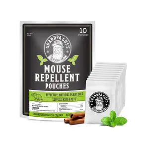 Natural Mouse Repellent Pouches, Cinnamon/Peppermint Oils Repel Mice from Nesting in Home/Cabin/Boat/Car Storage/RV/Machinery/Shed (10 Pouches) Natural Mouse Repellent Pouches, Cinnamon/Peppermint Oils Repel Mice from Nesting in Home/Cabin/Boat/Car Storage/RV/Machinery/Shed (10 Pouches)