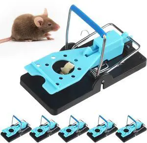 Pcs Mouse Traps Plastic Mice Trap House with Blue Detachable Quick Sensitive Effective Mouse Trap Safe Reusable Sanitary Mice Traps for House, Garage, Outside Pcs Mouse Traps Plastic Mice Trap House with Blue Detachable Quick Sensitive Effective Mouse Trap Safe Reusable Sanitary Mice Traps for House, Garage, Outside
