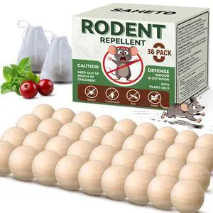 Rodent Repellent 36 Balls, Peppermint Oil Mouse Repellent Indoor & Outdoor Use, Natural Moth Balls for Rodent Mice Repellent for Home, Garage, Car, Rodent Repellent 36 Balls, Peppermint Oil Mouse Repellent Indoor & Outdoor Use, Natural Moth Balls for Rodent Mice Repellent for Home, Garage, Car,