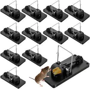 Pack Reusable Mouse Traps, Small Plastic Mousetraps with No Touch Disposal, Safe & Sanitary, Pet Friendly, Easy Set Rat Snap Trap for Home, Garage, Garden, Indoor & Outdoor Use Pack Reusable Mouse Traps, Small Plastic Mousetraps with No Touch Disposal, Safe & Sanitary, Pet Friendly, Easy Set Rat Snap Trap for Home, Garage, Garden, Indoor & Outdoor Use