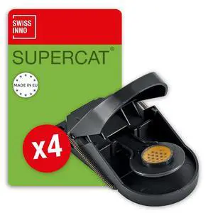 Mousetraps & Mice Traps for Home - Mouse Trap SuperCat - Efficient, Humane & Reusable with Food Bait - Catch & Kill Instantly - in/Outdoors Use - 4 Traps Mousetraps & Mice Traps for Home - Mouse Trap SuperCat - Efficient, Humane & Reusable with Food Bait - Catch & Kill Instantly - in/Outdoors Use - 4 Traps