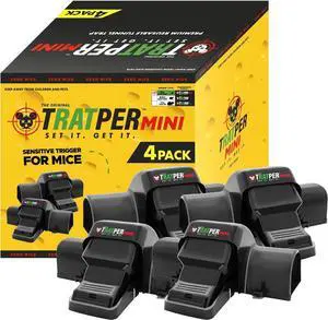 Mouse Tunnel Traps. Prevents Accidental Triggering with Dual Tunnel Design. Covered Snap Traps for Humane Kill, Safe and Reusable, Pest Control for Mice, Indoor & Outdoor Use, 4 Pack Mouse Tunnel Traps. Prevents Accidental Triggering with Dual Tunnel Design. Covered Snap Traps for Humane Kill, Safe and Reusable, Pest Control for Mice, Indoor & Outdoor Use, 4 Pack