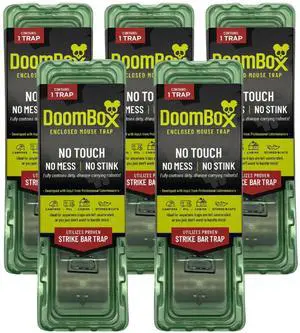 Green Enclosed Mouse Trap | Keeps The Mess with The Mouse | Patented Click-It Closure Technology | Safe for Kids & Pets | Certified Child Resistant | Made in USA (5-Pack Green) Green Enclosed Mouse Trap | Keeps The Mess with The Mouse | Patented Click-It Closure Technology | Safe for Kids & Pets | Certified Child Resistant | Made in USA (5-Pack Green)