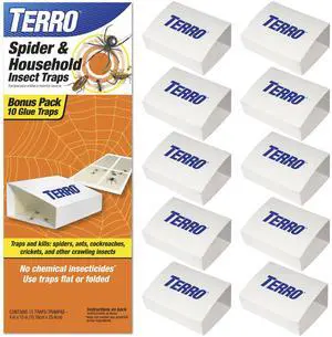 Spider & Insect Trap, 10-Pack Sticky Glue Traps Spider & Insect Trap, 10-Pack Sticky Glue Traps