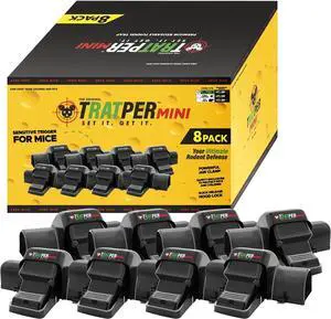 Mouse Tunnel Traps. Prevents Accidental Triggering with Dual Tunnel Design. Covered Snap Traps for Humane Kill, Safe and Reusable, Pest Control for Mice, Indoor & Outdoor Use, 8 Pack Mouse Tunnel Traps. Prevents Accidental Triggering with Dual Tunnel Design. Covered Snap Traps for Humane Kill, Safe and Reusable, Pest Control for Mice, Indoor & Outdoor Use, 8 Pack