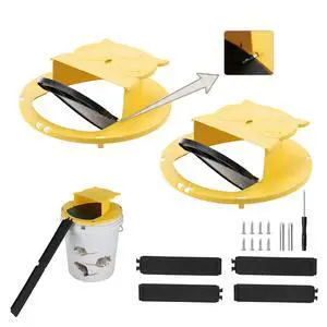 Mouse Bucket Trap with Auto Reset Lid, Mouse Bucket Trap for 5 Gallon Bucket, Reusable Rodent Control Tool for Indoor Outdoor Use, Home Garage Barn Mouse Bucket Trap with Auto Reset Lid, Mouse Bucket Trap for 5 Gallon Bucket, Reusable Rodent Control Tool for Indoor Outdoor Use, Home Garage Barn