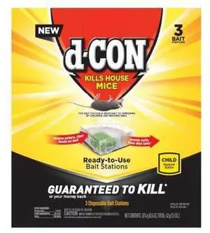 Disposable Corner Fit Mouse Bait Station - 0.5 Oz (3 Pack) Disposable Corner Fit Mouse Bait Station - 0.5 Oz (3 Pack)