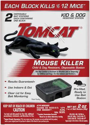 Mouse Killer Disposable Bait Station Child & Dog Resistant, Indoor/Outdoor Use, Easy Monitoring, 2 Pre-Filled Bait Stations Mouse Killer Disposable Bait Station Child & Dog Resistant, Indoor/Outdoor Use, Easy Monitoring, 2 Pre-Filled Bait Stations
