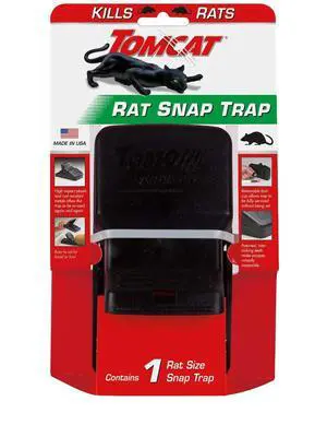 Tomcat Rat Snap Trap, 1 Rat Size Trap - Reusable - Effectively Kill Rats - Ideal for Home and Farm Use Tomcat Rat Snap Trap, 1 Rat Size Trap - Reusable - Effectively Kill Rats - Ideal for Home and Farm Use