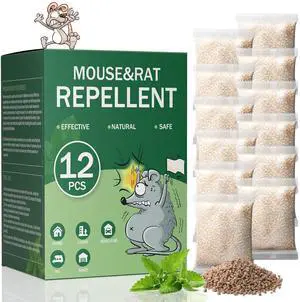 Mouse Repellent Pouches 12 Count - Extra Strength Natural Peppermint Oil Rodent Deterrent for House, Garage, Car, RV, Attic, Basement Mouse Repellent Pouches 12 Count - Extra Strength Natural Peppermint Oil Rodent Deterrent for House, Garage, Car, RV, Attic, Basement