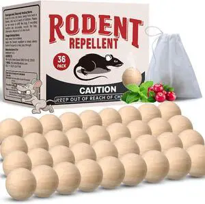 Rodent Repellent 36 Balls, Mouse Repellent Indoor for House, Car & Garage Safe & Natural Peppermint Oil Moth Balls for Rodents, Rat & Mice Repellent for Home, Office, & Outdoors Rodent Repellent 36 Balls, Mouse Repellent Indoor for House, Car & Garage Safe & Natural Peppermint Oil Moth Balls for Rodents, Rat & Mice Repellent for Home, Office, & Outdoors
