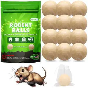 Rodent Repellent Balls 12Pack Moth Balls for Rodents Mothballs for Indoor Home Garage RV Rodent Repellent Balls 12Pack Moth Balls for Rodents Mothballs for Indoor Home Garage RV