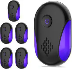 Indoor Ultrasonic and Repellent for Roach, Rodent, Mouse, Bugs, Ant, Mosquito, Mice, Spider, Electronic Plug in Pest Control-Black Indoor Ultrasonic and Repellent for Roach, Rodent, Mouse, Bugs, Ant, Mosquito, Mice, Spider, Electronic Plug in Pest Control-Black