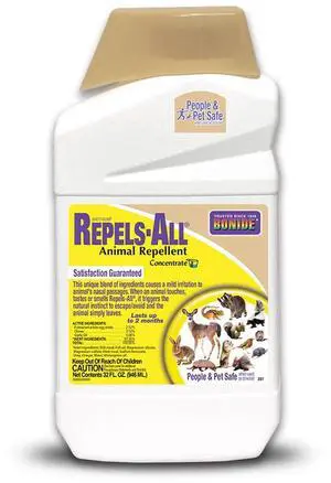Repels-All Animal Repellent, 32 oz Concentrate, Long Lasting Outdoor Garden Deer Repellent, People and Pet Safe Repels-All Animal Repellent, 32 oz Concentrate, Long Lasting Outdoor Garden Deer Repellent, People and Pet Safe