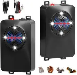 2-Pack Ultrasonic Rodent Repellent for Car Engine, Battery Powered Under Hood Mouse Repellent with LED Strobe Lights, Keeps Rats and Mice Away from RVs, Garage, Shed, Attic, Indoors 2-Pack Ultrasonic Rodent Repellent for Car Engine, Battery Powered Under Hood Mouse Repellent with LED Strobe Lights, Keeps Rats and Mice Away from RVs, Garage, Shed, Attic, Indoors