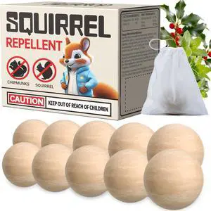 Squirrel Repellent Outdoor, Natural Squirrel Deterrent for Plants, Attic & Bird Feeders, Safe Around Kids & Pets, Helps Keep Squirrels Chipmunk Away from Yard & Garden 10 Balls Squirrel Repellent Outdoor, Natural Squirrel Deterrent for Plants, Attic & Bird Feeders, Safe Around Kids & Pets, Helps Keep Squirrels Chipmunk Away from Yard & Garden 10 Balls