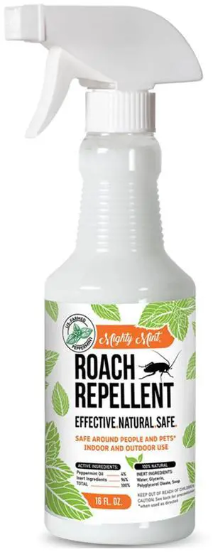 Peppermint Oil Roach Repellent Spray Natural Cockroach Killer for Indoor & Outdoor Use Plant-Based Insect & Pest Control 16 oz Peppermint Oil Roach Repellent Spray Natural Cockroach Killer for Indoor & Outdoor Use Plant-Based Insect & Pest Control 16 oz