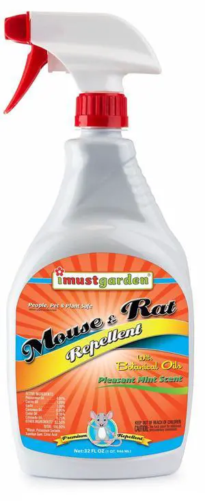 Mouse & Rat Boosted Rodent Repellent Spray Powerful Peppermint Oil Plus Additional Plant-Based Ingredients for Strong, Natural Protection - Large 32oz Size - Indoor/Outdoor/Vehicle Mouse & Rat Boosted Rodent Repellent Spray Powerful Peppermint Oil Plus Additional Plant-Based Ingredients for Strong, Natural Protection - Large 32oz Size - Indoor/Outdoor/Vehicle