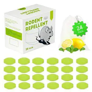 Mouse Rodent Repellent, Peppermint Oil to Repel Mice and Rats Works for Mice Repellent, Squirrels & Pests, Outdoor and Indoor Use, Safe for Homes & Pets 24 Pack Mouse Rodent Repellent, Peppermint Oil to Repel Mice and Rats Works for Mice Repellent, Squirrels & Pests, Outdoor and Indoor Use, Safe for Homes & Pets 24 Pack